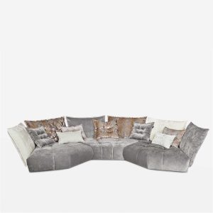 MATILDA - Bretz Sofa Z116 symmetrische Ecke (arabesk greige)